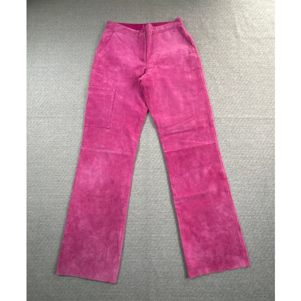 Vintage Lilly Pulitzer Sz 6 Pink Pig Suede Pants Side Pocket VTG